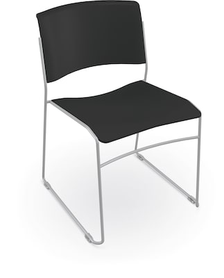 MooreCo Akt Stacking Student Chair, Black (56577-BLACK)