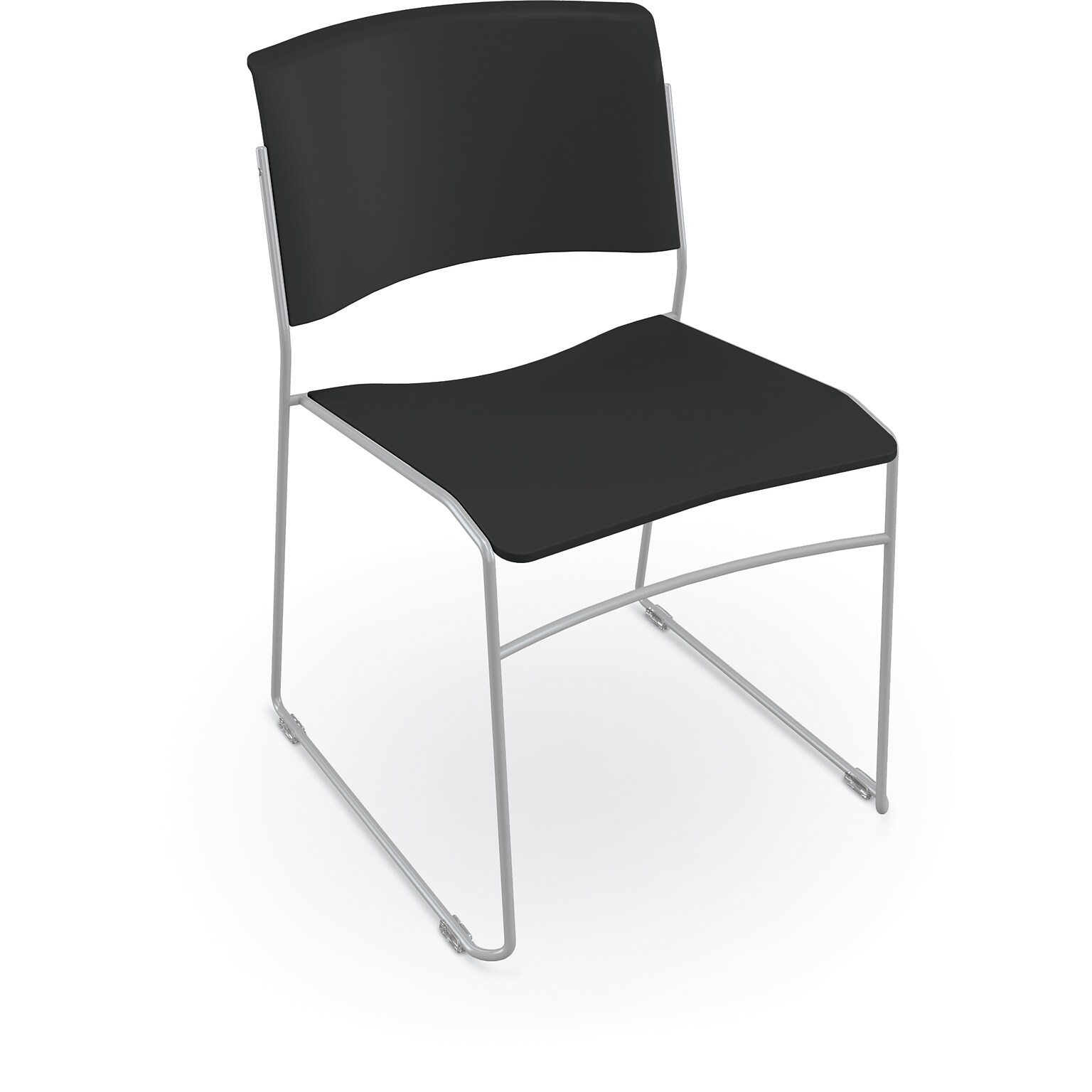 MooreCo Akt Stacking Student Chair, Black (56577-BLACK)