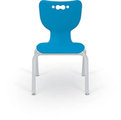 MooreCo 12" Hierarchy Student Chair with 4 Legs, Blue/Platinum Base (703673562119)