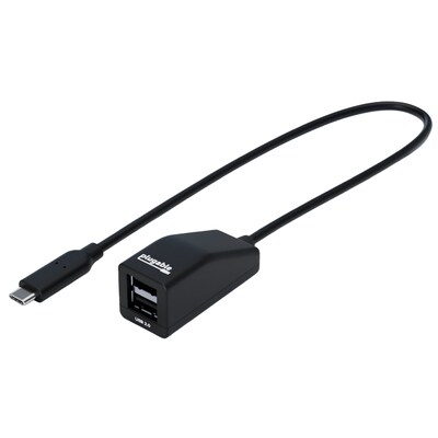 Plugable Universal USB-C to Dual USB-A 2.0 Splitter, Male to Female/Female, Black (USBC-2PORT)