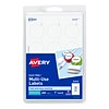 Avery Easy Peel Laser/Inkjet Multipurpose Labels, 1 Dia., White, 12 Labels/Sheet, 50 Sheets/Pack (5