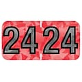 Medical Arts Press Holographic End-Tab Year Labels, 2024, Red, 500/Roll (0724HRD)