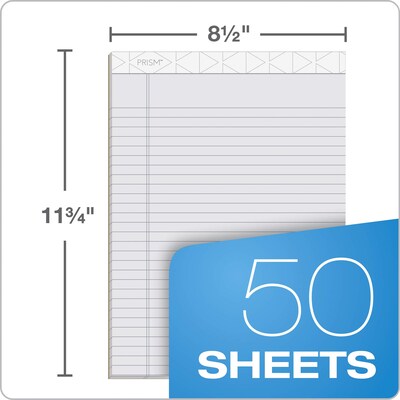 Letter Size 8.5 x 11 Green Ruled Wide Line Paper Notepad