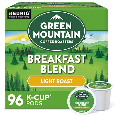 Green Mountain Breakfast Blend Coffee Keurig® K-Cup® Pods, Light Roast, 96/Carton (6520)