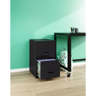 Space Solutions 18"D 2-Drawer Vertical File Cabinet, Letter, Charcoal (26495)