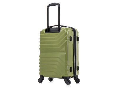 InUSA Aurum 23.65" Hardside Carry-On Suitcase, 4-Wheeled Spinner, Green (IUAUR00S-GRN)