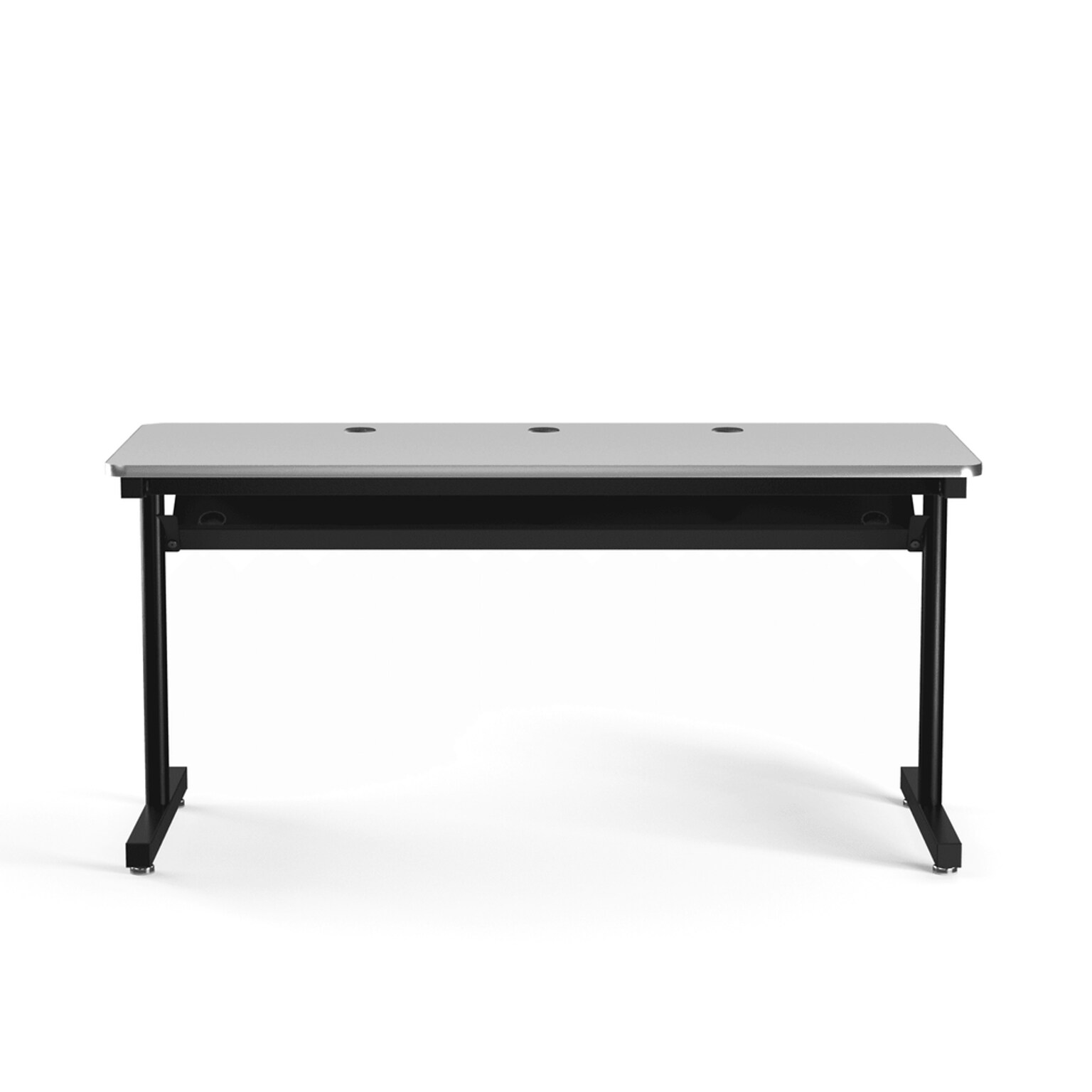 VersaDesk 60W Basic Computer Table, White/Black (BCT6024-BW)