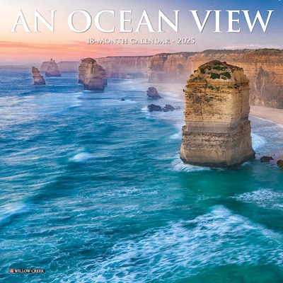 2025 Willow Creek Ocean View 7 x 7 Monthly Wall Calendar  (45893)