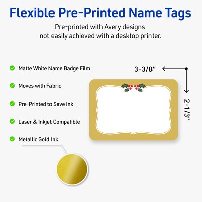 Avery Rectangle Multipurpose Labels, 2-1/3 x 3-3/8, White, 80/Pack (19479370538)