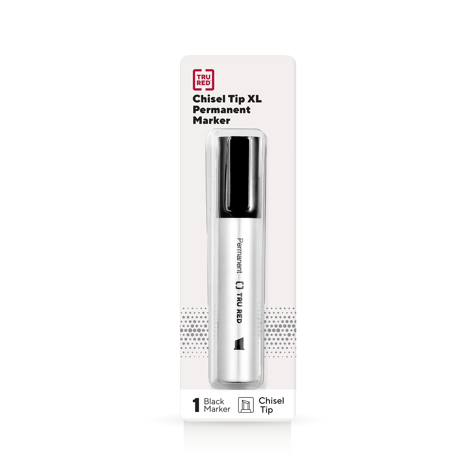 TRU RED™ XL Tank Permanent Marker, Chisel Tip, Black (TR56933)