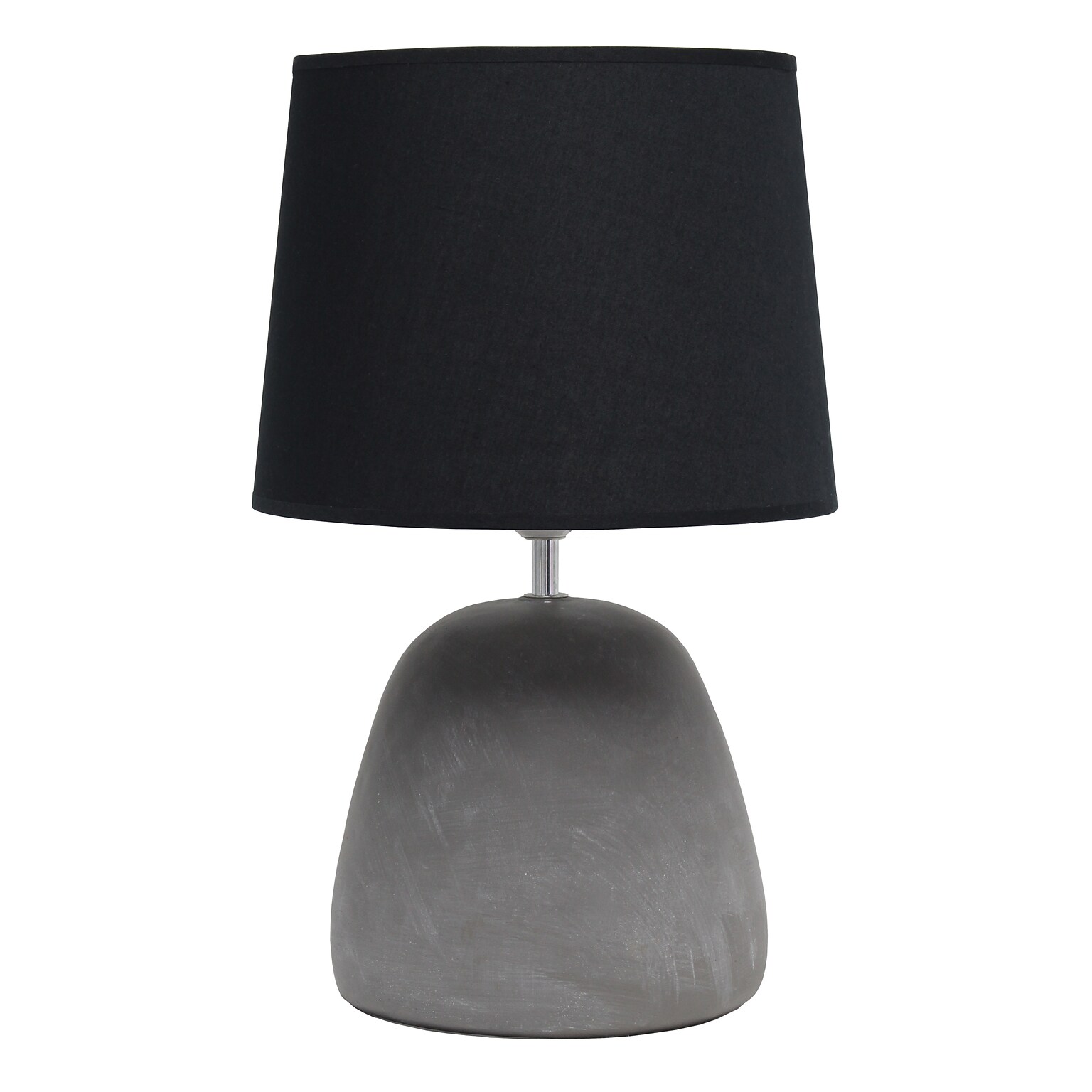 Creekwood Home Concrete 16.93 LED Table Lamp, Black (CWT-1009-BK)