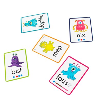 Junior Learning Rainbow Phonics Alien Word Cards, Non-Words, 148/Pack (JRLRP109)