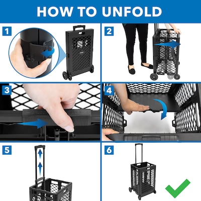 Mount-It! Mobile Rolling Mesh Utility Cart, Black (MI-906)