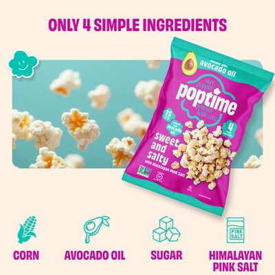 Poptime Avo Sweet & Salty Popcorn, 1.5 oz., 24/Pack (220-02884)