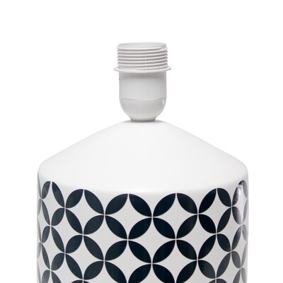Simple Designs Fresh Prints Table Lamp, Black Coin (LT2077-COI)