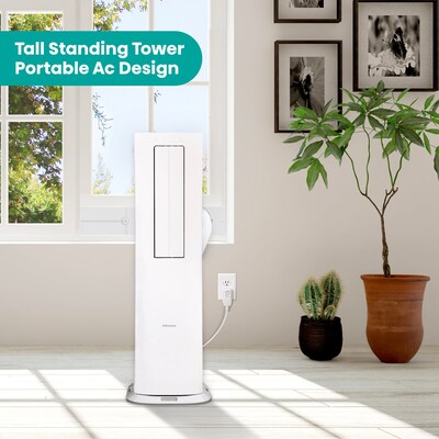 Hisense 115-Volt 8000 (BTU DOE) Portable Air Conditioner with Remote, WiFi Enabled, White (AHTP0825UW1W)