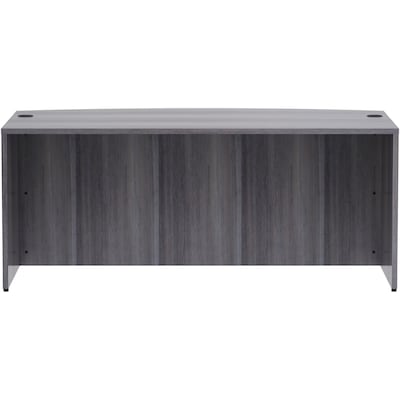 Lorell Essentials Series 72 W Bowfront Desk Shell, Gray (LLR69591)