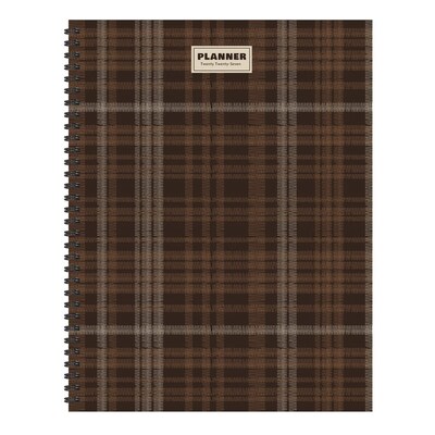 2027 TF Publishing Native Twill 9 x 11  Weekly & Monthly Standard Planner, Paperboard Cover, Multicolored (27-9702)