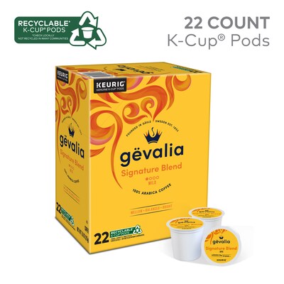 Gevalia Signature Blend Coffee Keurig® K-Cup® Pods, Light Roast, 22/Box (5305)
