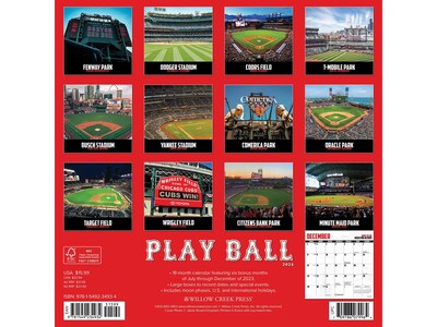 2024 Willow Creek Play Ball 12" x 12" Monthly Wall Calendar (34934)