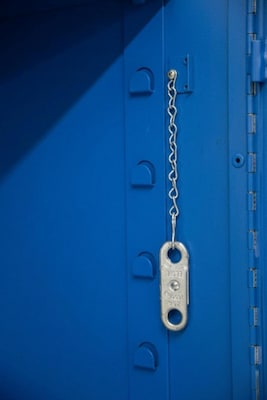 FireKing Flammable Liquids Storage Cabinet, 45 gal, Automatic Close, Blue (SC45-AC-B)