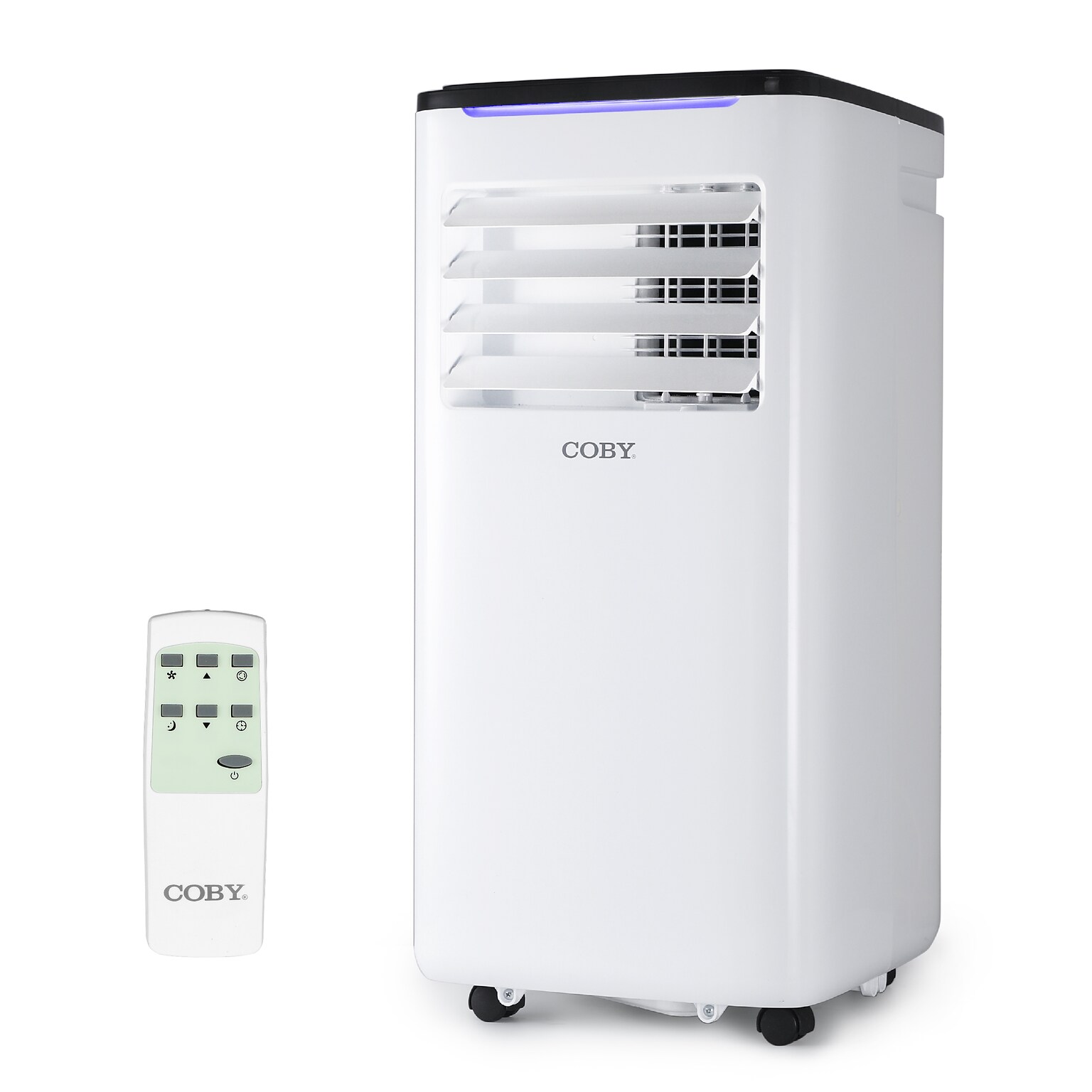 Coby 115-Volt 9,000 BTU (6,500 BTU DOE) Portable Air Conditioner, with Remote, White (CBPAC650)