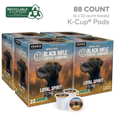 Black Rifle Coffee Company Loyal Spirit Coffee Keurig® K-Cup® Pods, Light Roast, 88/Carton (50003840