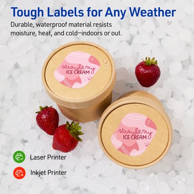 Avery Rectangle Laser Multipurpose Labels, 8.5" x 11", White, 25/Pack (19479399389)