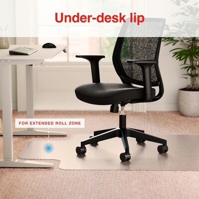 Quill Brand® BerberMat Chairmat, For Low Pile Carpets, Standard Lip, 36" x 48"