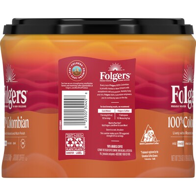 Folgers 100% Colombian Coffee, Medium Roast, 22.6 oz. (2550020532)