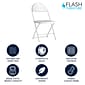 Flash Furniture  Hercules Series 800lb-Capacity Plastic Fan-Back Folding Chair, White (LEL4WHITE)