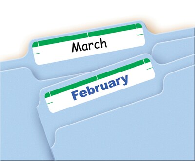 Avery Easy Peel Laser/Inkjet File Folder Labels, 2/3 x 3-7/16, White/Green, 252 Labels/Pack (5203)