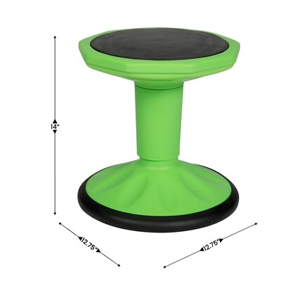 Flash Furniture Lucas Plastic Kids Wobble Stool, Green (BFT9001F14GRN)
