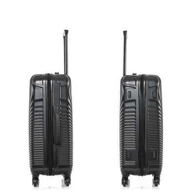 DUKAP Inception 25.98" Hardside Suitcase, 4-Wheeled Spinner, TSA Checkpoint Friendly, Black (DKINC00M-BLK)