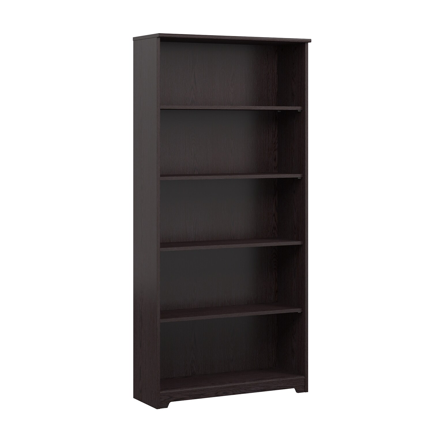 Bush Furniture Cabot 66H 5-Shelf Bookcase with Adjustable Shelves, Espresso Oak (WC31866)