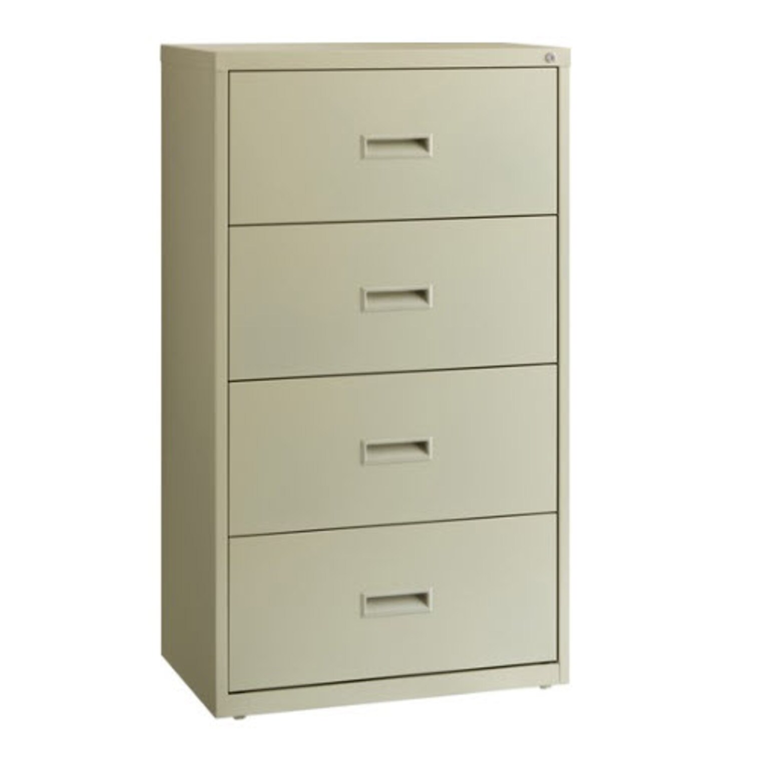 Lorell Value 4-Drawer Lateral File Cabinet, 30W x 18.6D x 52.5H, Putty (LLR60559)