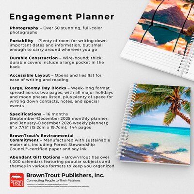 2026 BrownTrout Tropical Islands 6.5" x 7.75" Weekly Planner (9798330705979)