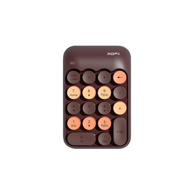SaharaCase Retro Numeric Keypad Wireless Ergonomic Number Pad, Brown (KB43)