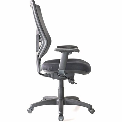 Lorell Conjure Ergonomic Fabric Swivel Executive Chair, Black (LLR62018)