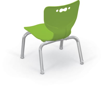MooreCo 10" Hierarchy Student Chair with 4 Legs, Green/Chrome Base (703673561709)
