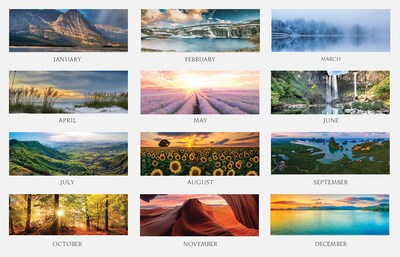 2026 House of Doolittle Earthscapes Scenic 12.25 x 26 Three-Month Wall Calendar (3638-26)