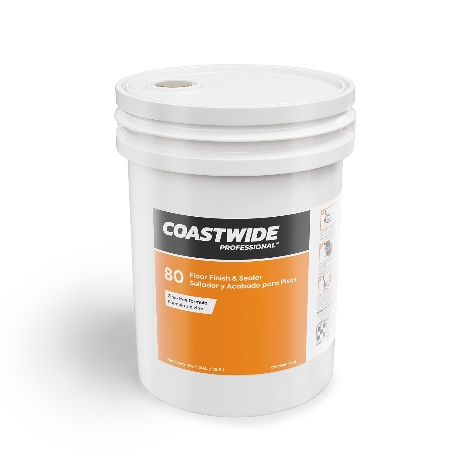 Coastwide Professional™ 80 Floor Finish and Sealer, 5 gal./18.9L (CW800005-A)