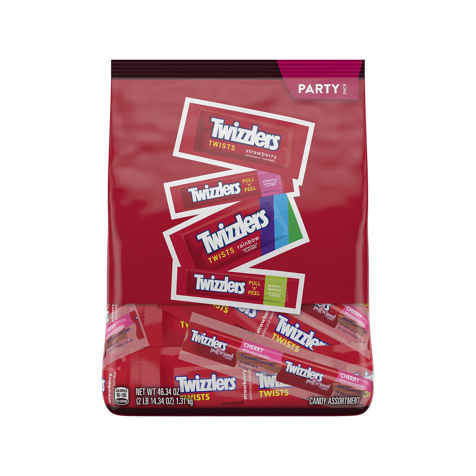 Twizzlers Chewy Candy Bulk Party Pack, Assorted Flavors, 46.34 oz. (94479)