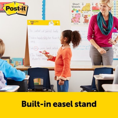 Post-it Super Sticky Tabletop Easel Pad, 20" x 23", Primary Lined, 20 Sheets/Pad (563PRL)