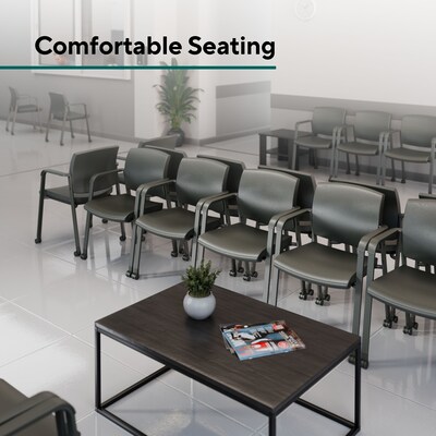 Workplace2.0 Health™ Esler Polyurethane Guest Chair, Black (WP62576)