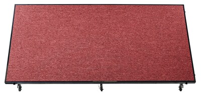 NPS 24" - 32" Height Adjustable Transfix Stage Platform, 4' x 8', Red Carpet (TFXS48962432C40)