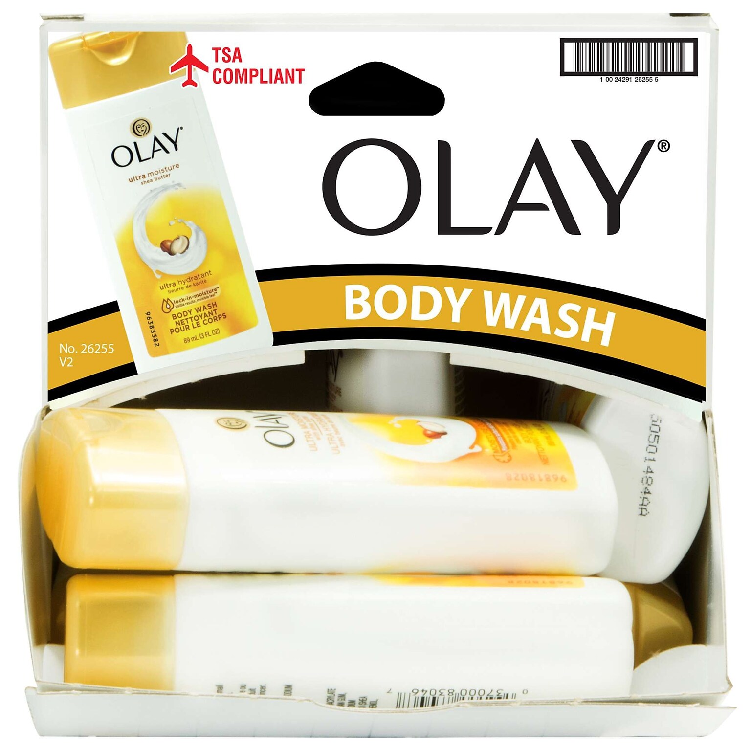 Olay Ultra Moisture Shea Butter Body Wash, 3 oz Bottle, 12 Bottles/Dispensit Box, 12 Dispensit Boxes/Carton