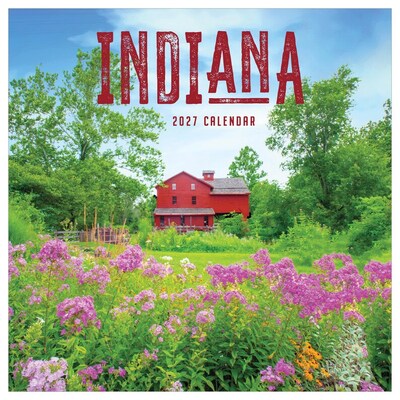 2027 TF Publishing Indiana 12 x 12 Monthly Wall Calendar, Multicolored (27-1038)