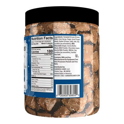 Sanders Small Batch Wonders Milk Chocolate Sea Salt Caramels, 18 oz. (KAR30855)