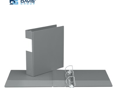 Davis Group Premium Economy 2" 3-Ring Non-View Binders, D-Ring, Gray, 6/Pack (2304-07-06)